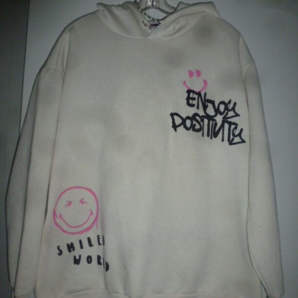 ๐ธ Smiley World Womenโs Hoodie Sweatshirt โ Size L ๐ธ - Picture 3 of 9